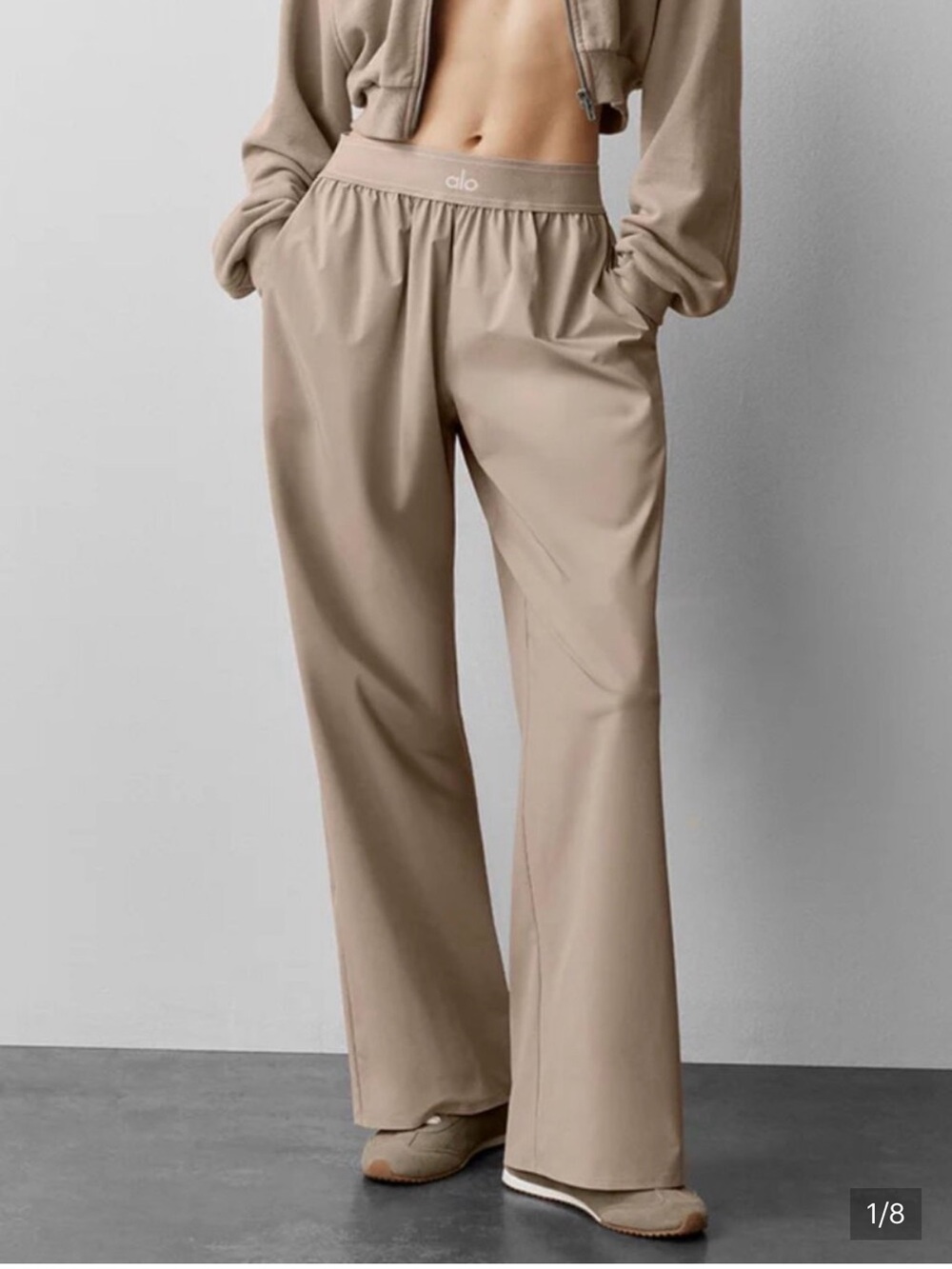 NWT ALO Yoga gravel Wide-Leg Lounge Pants